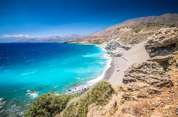 Playa de Agios Pavlos en la isla de Creta, Grecia . — Foto de Stock