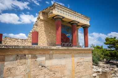 Knossos Sarayı, Girit Adası, Yunanistan. 