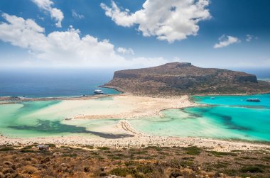 Balos lagün adada Crete, Yunanistan. 