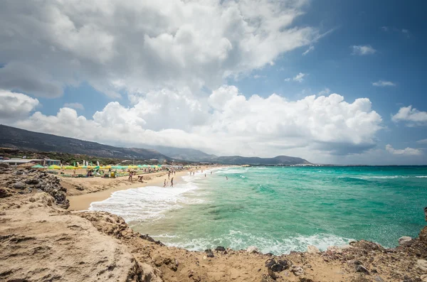 Pláž Falasarna, ostrov Kréta, Řecko — Stock fotografie