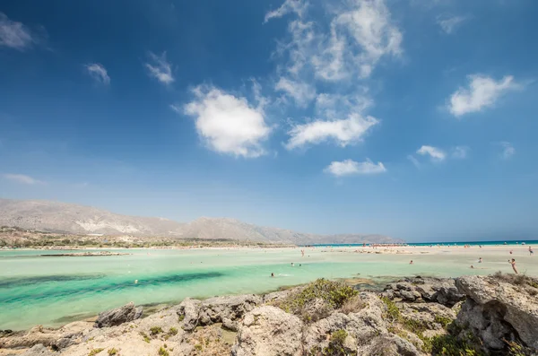 Elafonissi Lagoon, Wyspa Kreta, Grecja — Zdjęcie stockowe