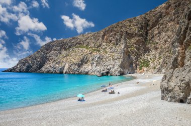 Agiofarago beach, Crete Island, Yunanistan.