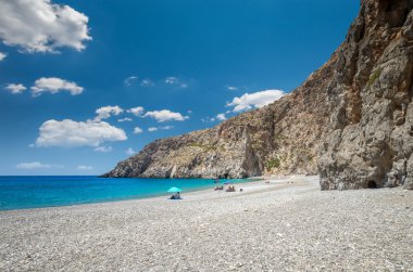 Agiofarago beach, Crete Island, Yunanistan.