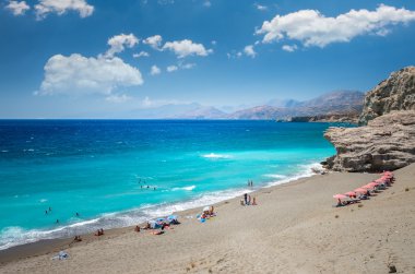Agios pavlos beach Girit Adası, Yunanistan. 
