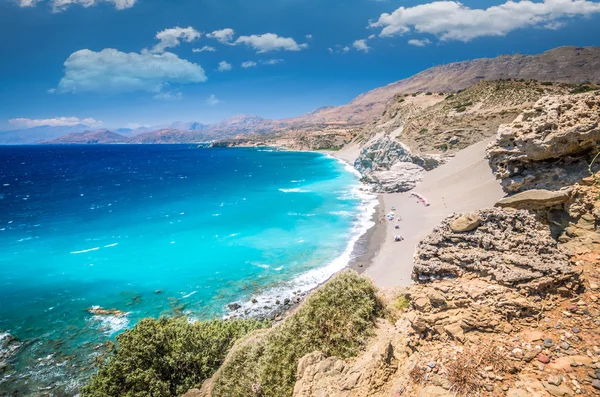 Praia de Agios Pavlos na ilha de Creta, Grécia . — Fotografia de Stock