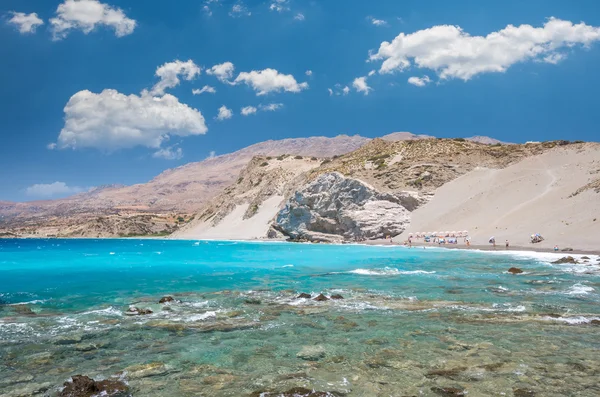 Praia de Agios Pavlos na ilha de Creta, Grécia . — Fotografia de Stock