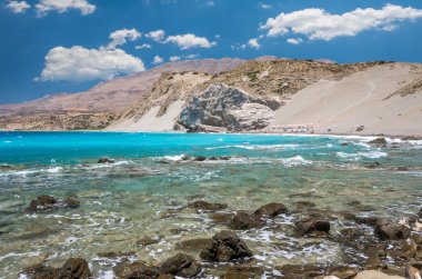 Agios pavlos beach Girit Adası, Yunanistan. 