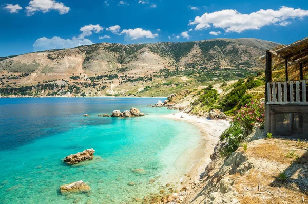 Praia de Vouti, ilha de Kefalonia, Grécia — Fotografia de Stock