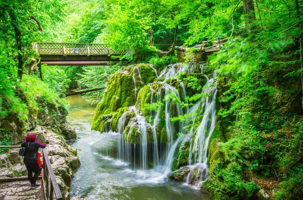 Водопад Бигар Реке Минис Румыния Один Самых Красивых Водопадов Мире — стоковое фото