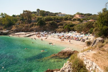 Kassiopi Beach, Corfu Island, Yunanistan.
