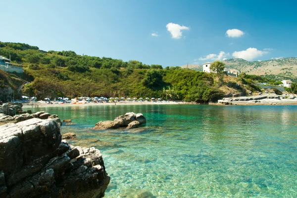 ベニチェス ビーチ、コルフ島、ギリシャ — ストック写真