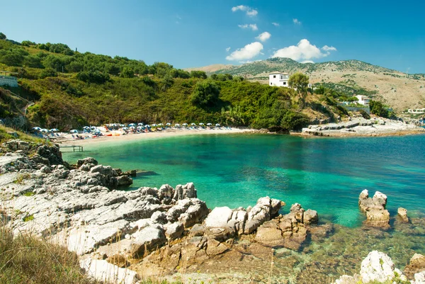 Kassiopi Beach, Corfu Island, Yunanistan.