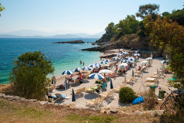 Kassiopi Beach, Corfu Island, Greece. — Stock Photo, Image