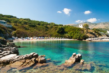 Kassiopi Beach, Corfu Island, Yunanistan.