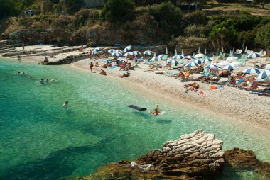 Kassiopi Beach, Corfu Island, Yunanistan
