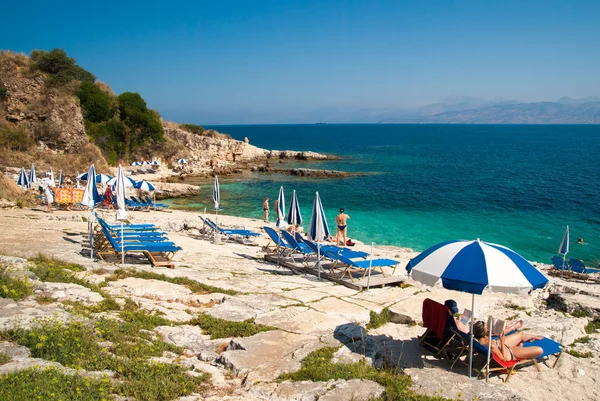 Kassiopi Beach, Corfu Island, Greece — Stock Photo, Image