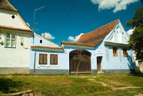 Viscri villaggio e chiesa fortificata di Viscri, Transilvania, Romania — Foto Stock