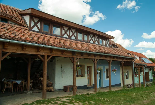 Viskri-Dorf und befestigte Kirche von Viskri, Siebenbürgen, Rumänien — Stockfoto