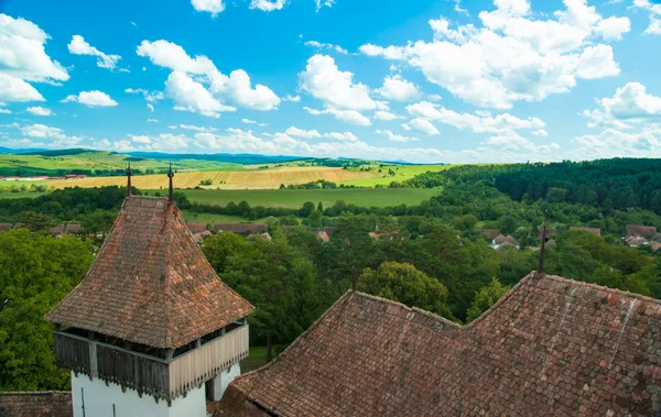 Viscri versterkte kerk, Transsylvanië, Roemenië — Stockfoto