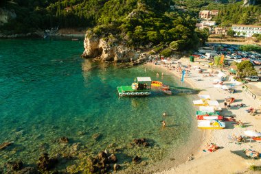Paleokastritsa bay, Corfu Island, Yunanistan