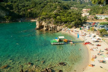 Paleokastritsa bay, Corfu Island, Yunanistan