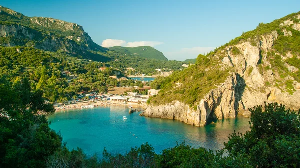 Paleokastritsa bay, Corfu Island, Yunanistan