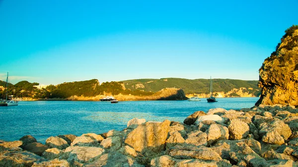 Bahía de Paleokastritsa, isla de Corfú, Grecia —  Fotos de Stock
