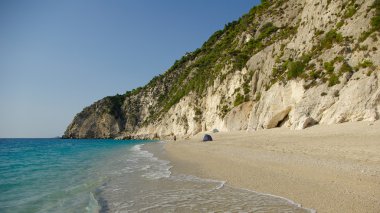 Egremni beach Levkas, Ionion deniz, Yunanistan
