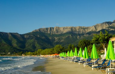 Golden beach, Thassos Island, Yunanistan.