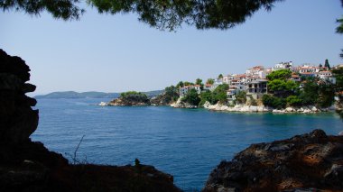 Skiathos town, Yunanistan. Sporades Adaları.