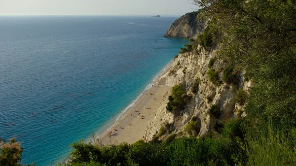 Spiaggia di Egremni a Levkas, Mar Ionio, Grecia — Foto Stock