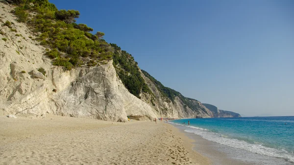 Spiaggia di Egremni a Levkas, Mar Ionio, Grecia — Foto Stock