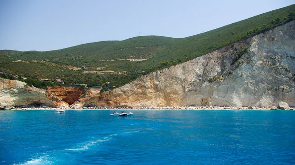 レフカス、ギリシャ、レフカダ島、ポルト Katsiki ビーチ — ストック写真