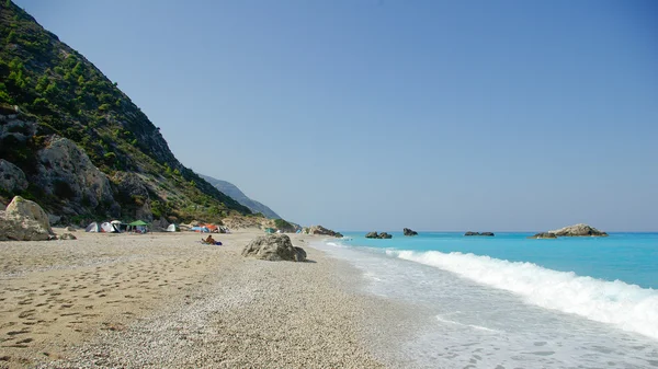 Kathisma beach i Lefkada Island, Ionion havet, Grekland — Stockfoto