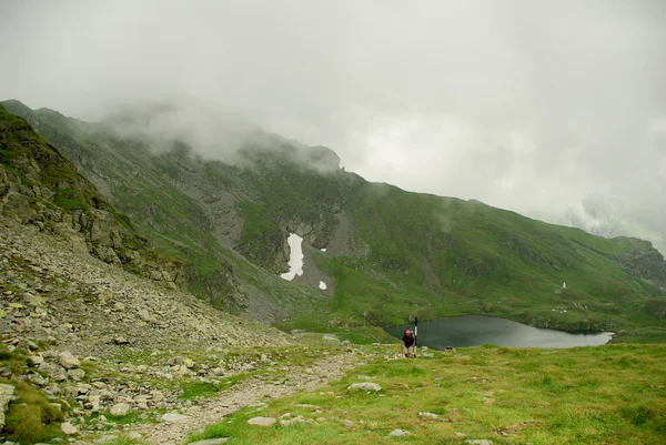 Capra lake (Goat lake) in the Transylvanian Alps, Romania — Stock Photo, Image