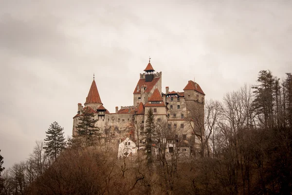 Castelo de Bran, Transilvânia, Romênia, conhecido como "Castelo de Drácula ". — Fotografia de Stock