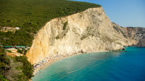 Spiaggia di Porto Katsiki nell'isola di Lefkada, Grecia — Foto Stock