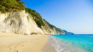 Egremni Beach, Lefkada Adası, Ionion deniz, Yunanistan