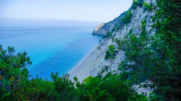 Egremni Beach, Isla Lefkada, Mar de la cebolla, Grecia — Foto de Stock