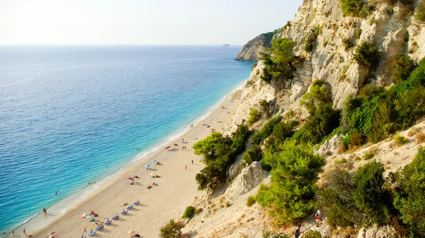 Egremni Beach, Isla Lefkada, Mar de la cebolla, Grecia —  Fotos de Stock