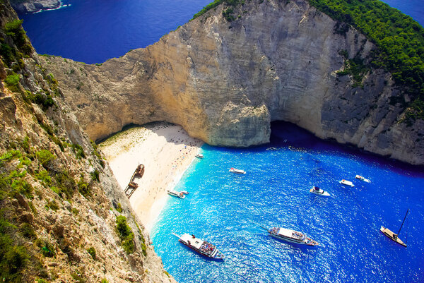 Пляж Навагио - Shipwreck Beach, остров Закинф, Греция