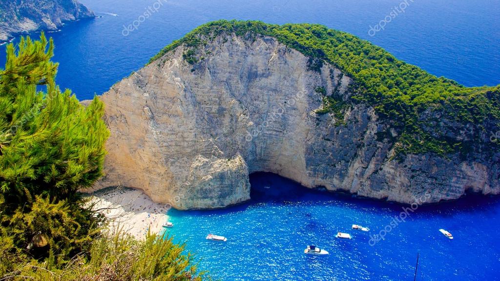 Navagio Spiaggia Del Relitto Zante Grecia Foto Stock