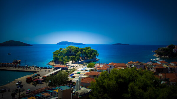 Skiathos town in Skiathos Island, Greece