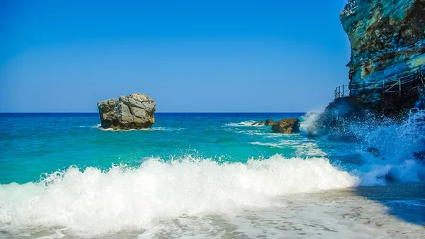 Playa de Mylopotamos, Pelion, Grecia — Foto de Stock