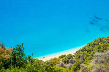 Egremni beach, Lefkada Adası, Yunanistan 