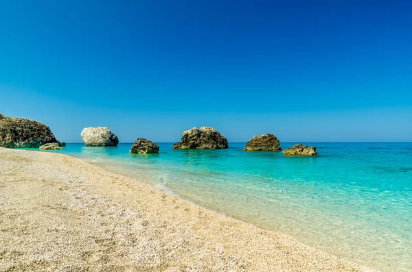 Megali Beach, остров Лефкада, Лефкаде, Лефкаде, Ионическое море , — стоковое фото