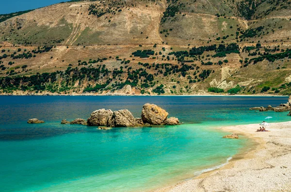 Praia de Vouti, ilha de Kefalonia, Grécia — Fotografia de Stock