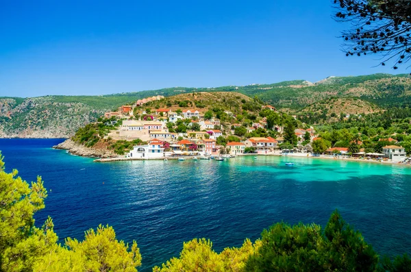 Assos on the Island of Kefalonia in Greece — Stock Photo, Image
