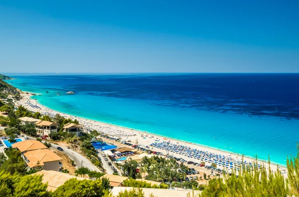 Kathisma Beach, Lefkada Island, Grécia . — Fotografia de Stock