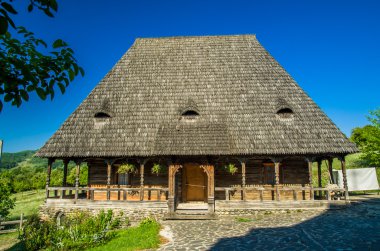 Barsana ahşap manastırı, Maramures, Romanya. 
